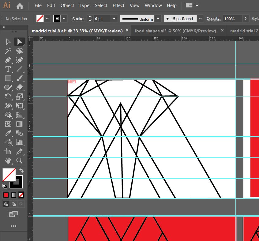 I then added in the last feature... it looks like a Spanish bull with its horns coming out the top of the design.