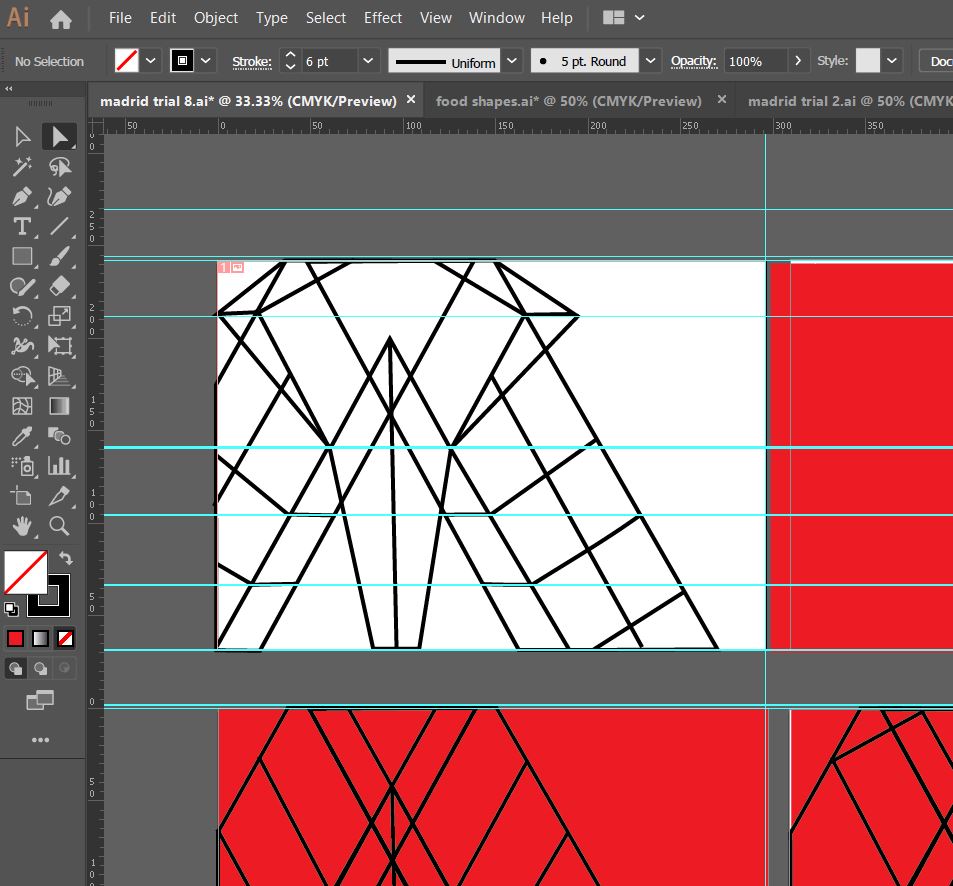All of the elements together to create this abstract piece! 